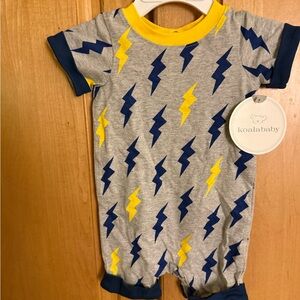 Koala Baby Gray and Blue Lightning Bodysuit